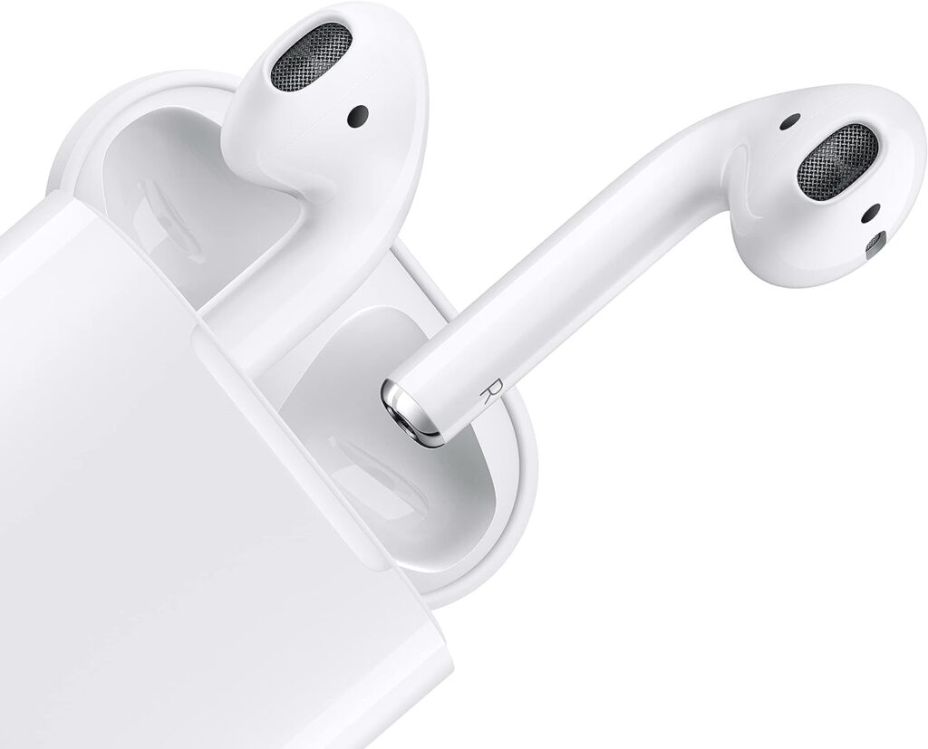 Apple AirPods (2nd Generation) Wireless Earbuds with Lightning Charging Case Included. Over 24 Hours of Battery Life, Effortless Setup. Bluetooth Headphones for iPhone