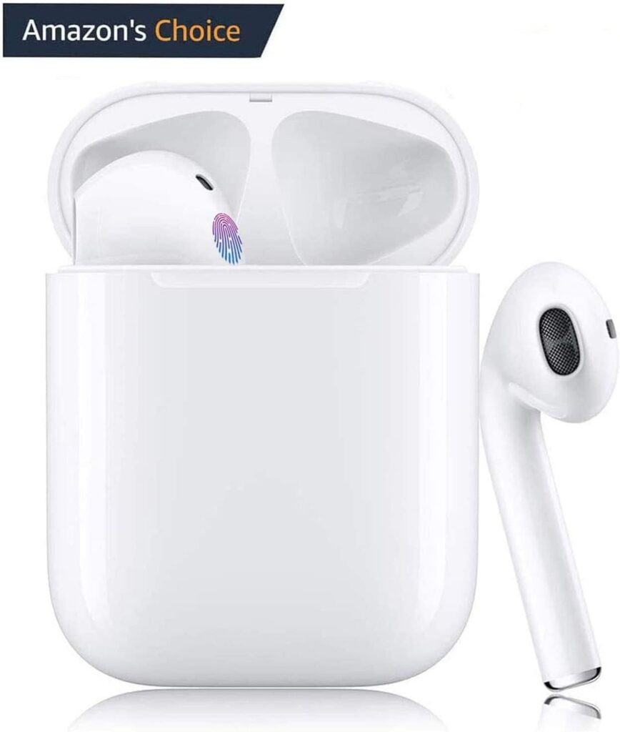 Wireless Earbuds, Bluetooth 5.0 Earphones, Charging case, Air Buds in-Ear Ear Buds Built-in Mic IPX7 Pop-ups Auto Pairing for airpod Apple Android iPhone