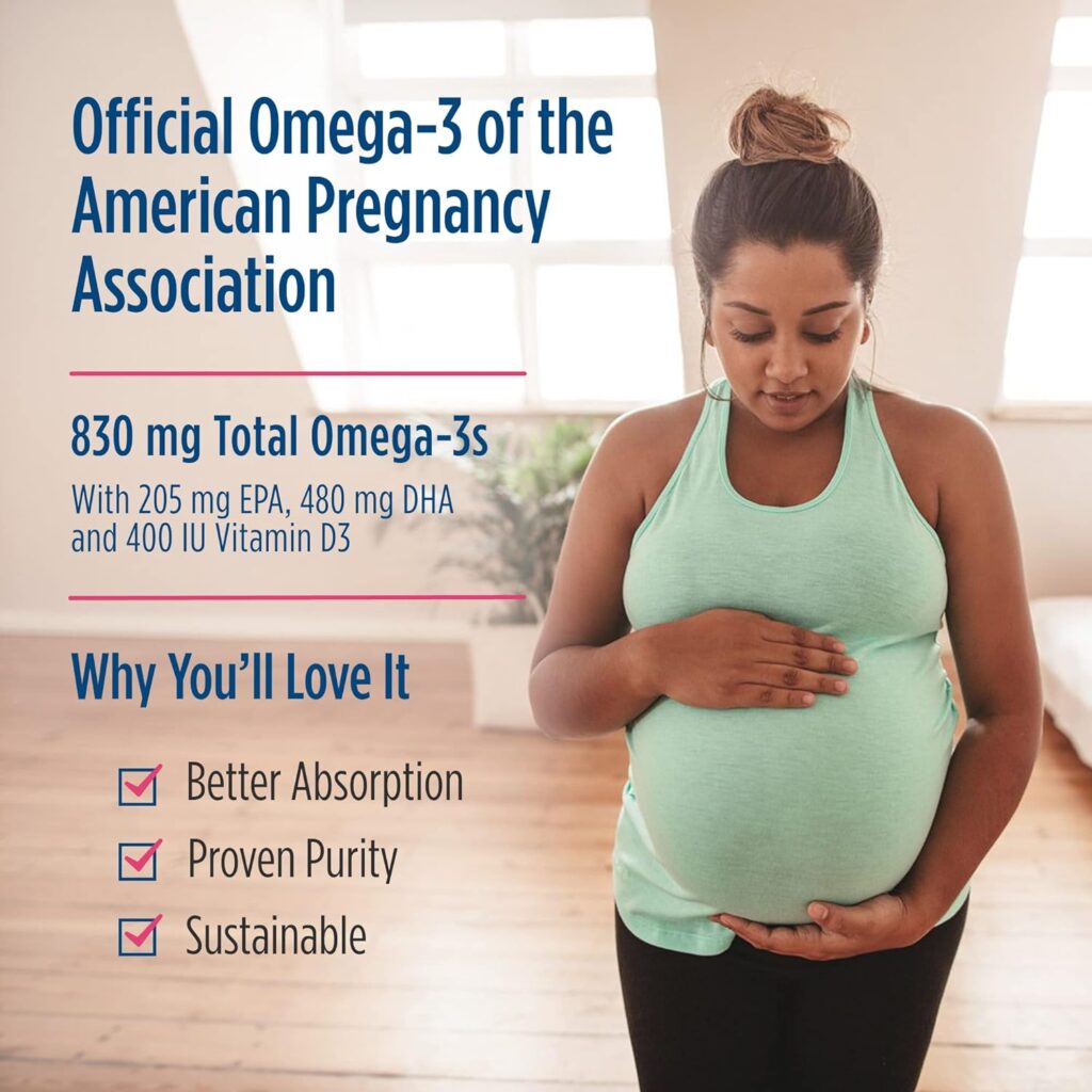 Nordic Naturals Prenatal DHA, Unflavored - 180 Soft Gels - 830 mg Omega-3 + 400 IU Vitamin D3 - Supports Brain Development in Babies During Pregnancy  Lactation - Non-GMO - 90 Servings